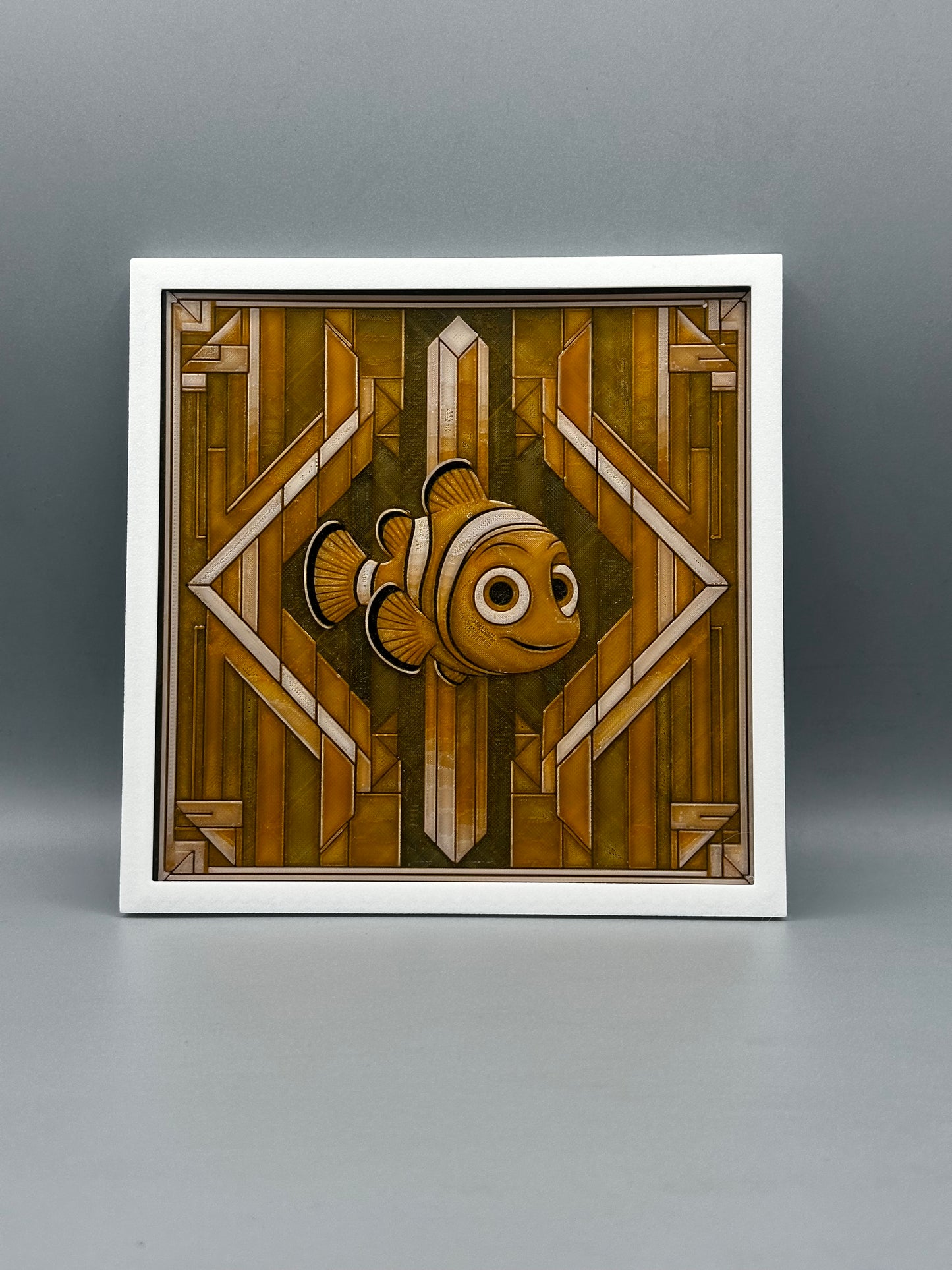 Finding Nemo art deco 3-D printed picture with frame