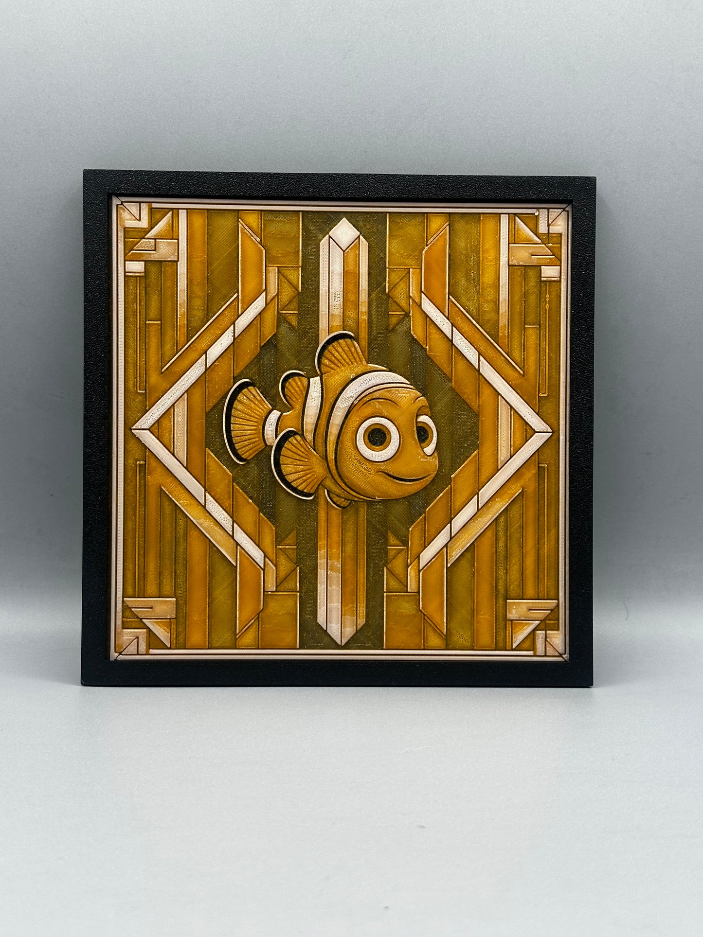 Finding Nemo art deco 3-D printed picture with frame