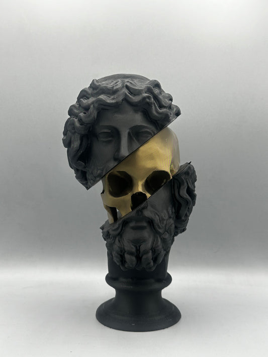 Split Zeus skull bust