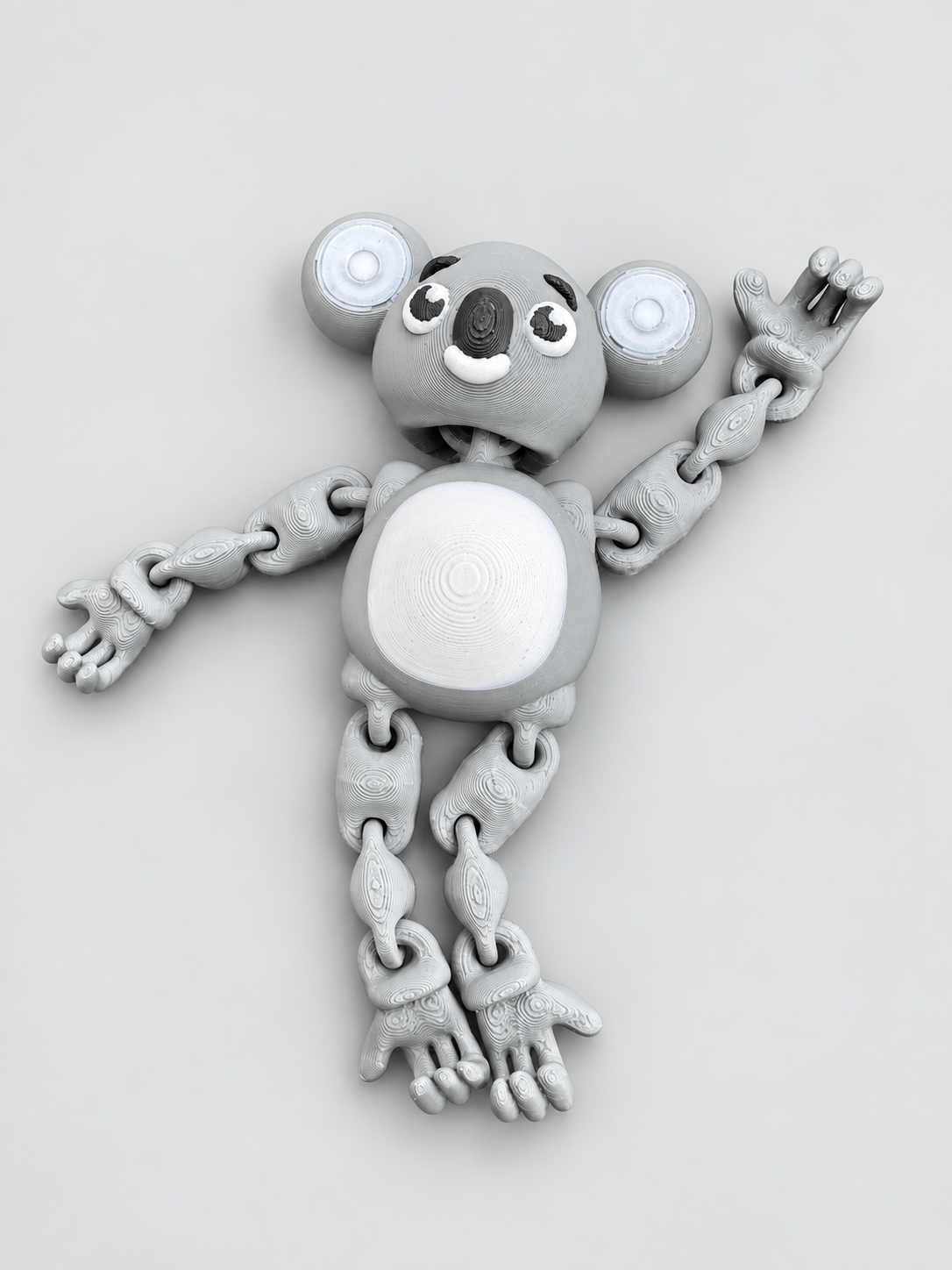 Articulated koala fidget toy front view