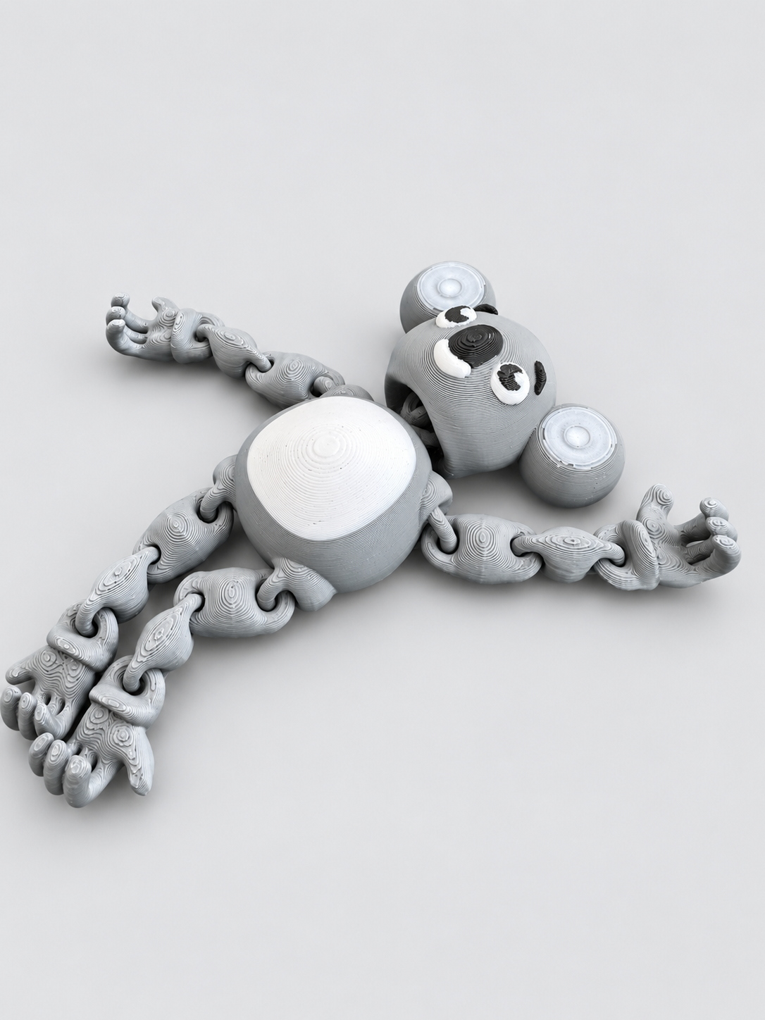 Articulated koala fidget toy posed view