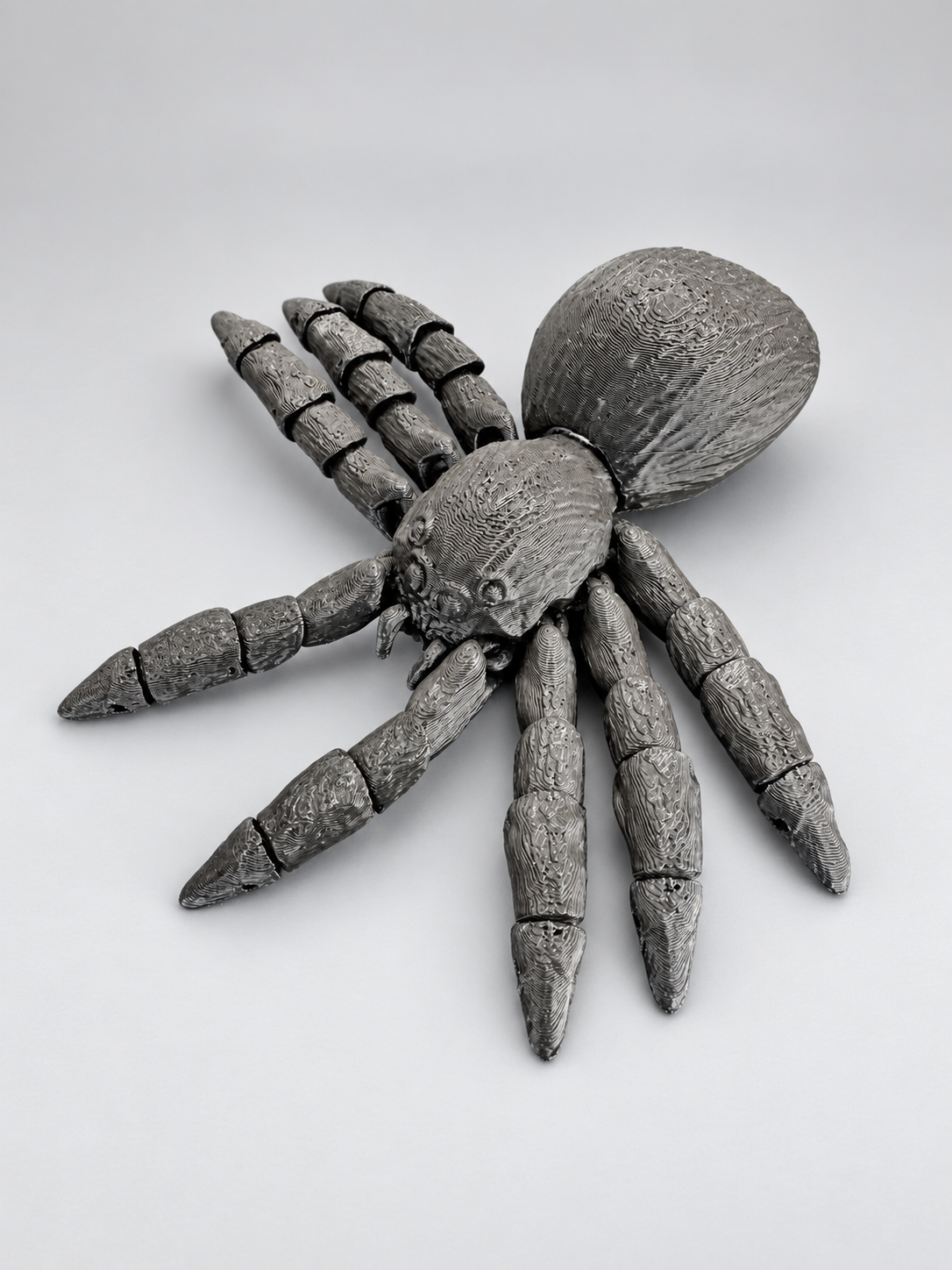 Articulated spider fidget overhead view