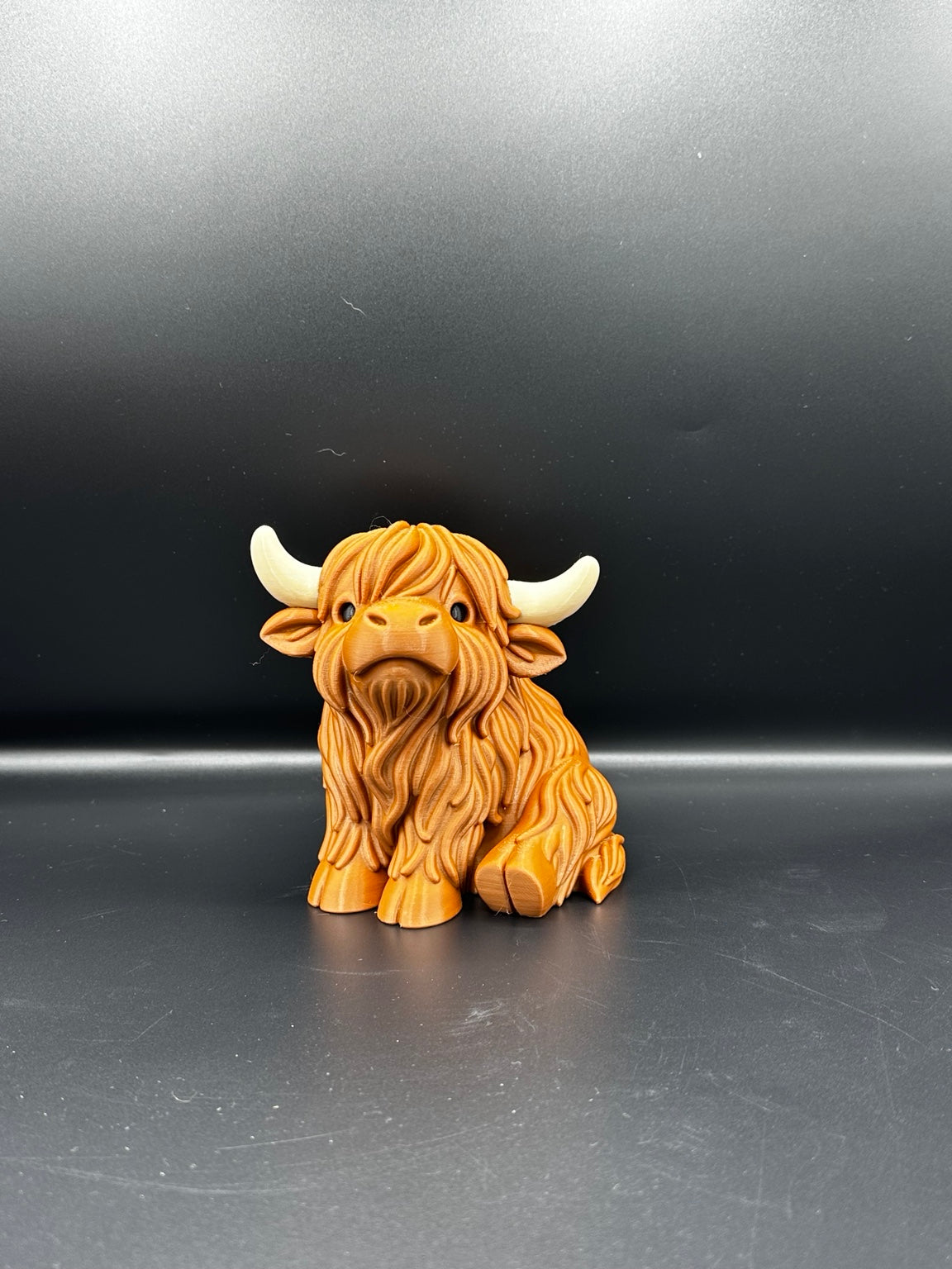 Highland cow ornament front view