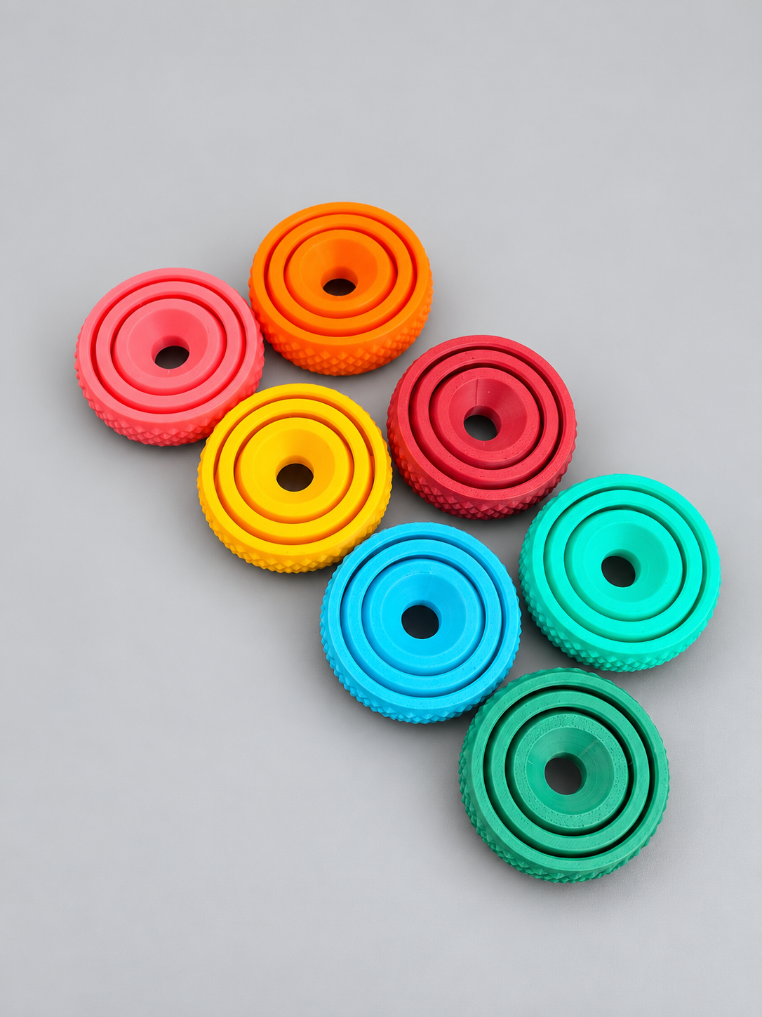 Fidget gyro spinners in assorted colours