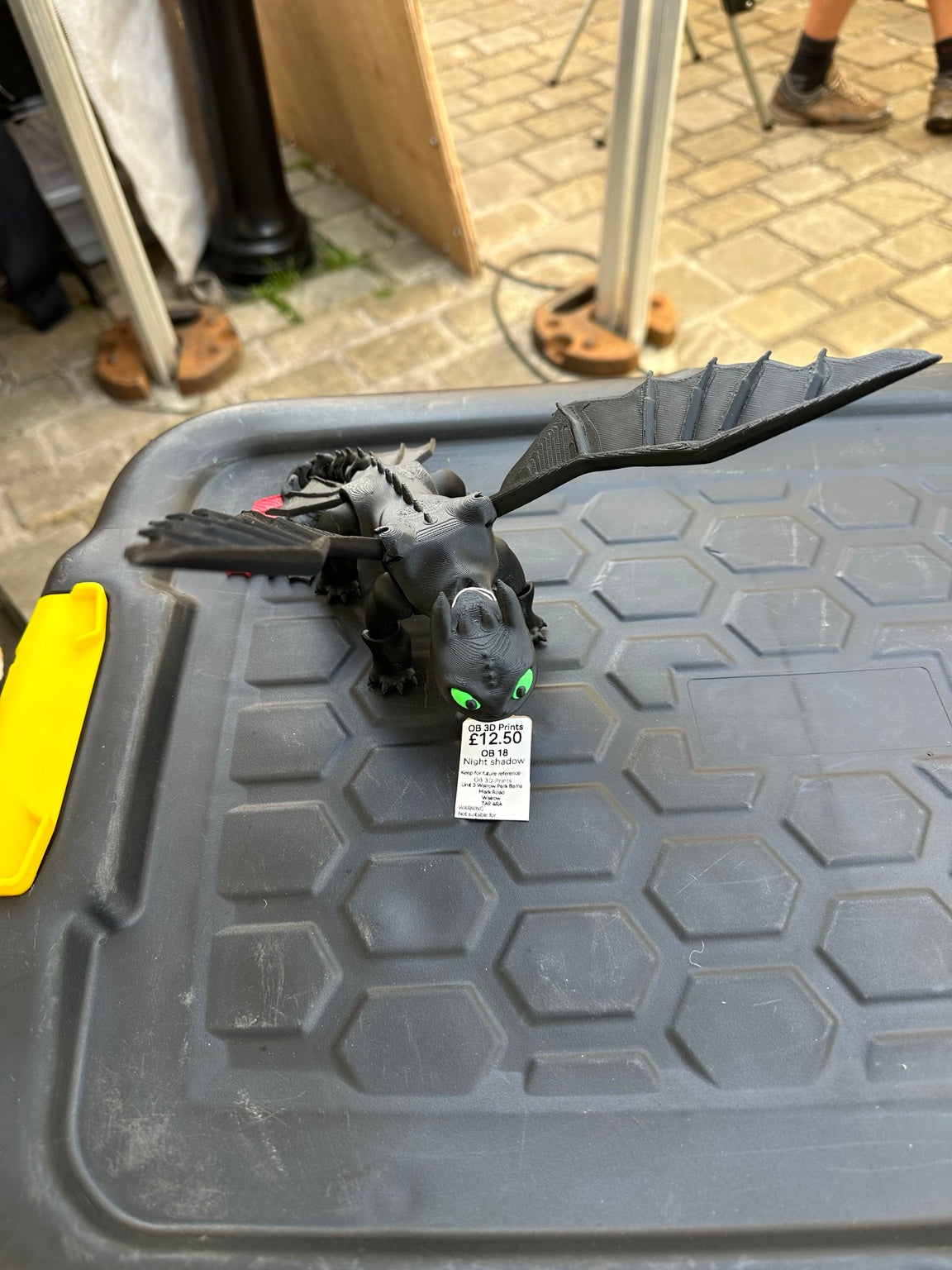 Night Shadow articulated dragon front view